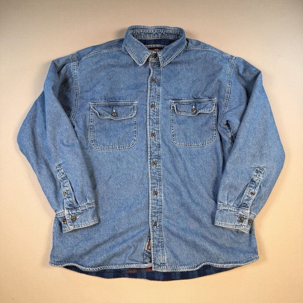 Levi's Denim Plaid Blanket Lined Jacket Men’s Larger. Vintage AN#108480